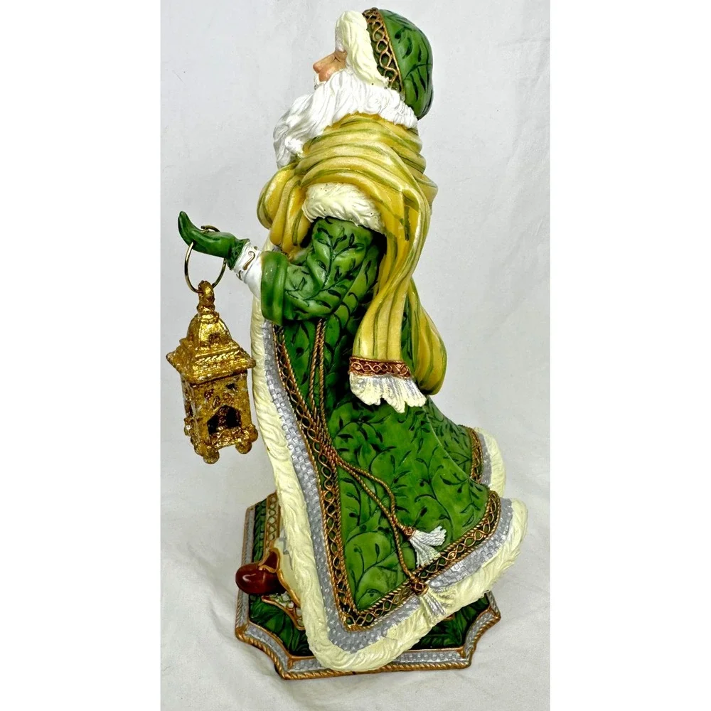 Fitz & Floyd Silent Night Musical Christmas Santa Ceramic Figure Lantern Animals